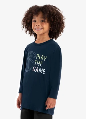 Rovi Kids - Camiseta Infantil Manga Longa Azul - ROVI KIDS