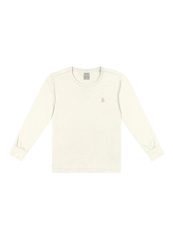 Colorittá - Camiseta Infantil Manga Longa Suedine Bege 3