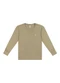 Colorittá - Camiseta Infantil Manga Longa Suedine Bege - variação: Bege