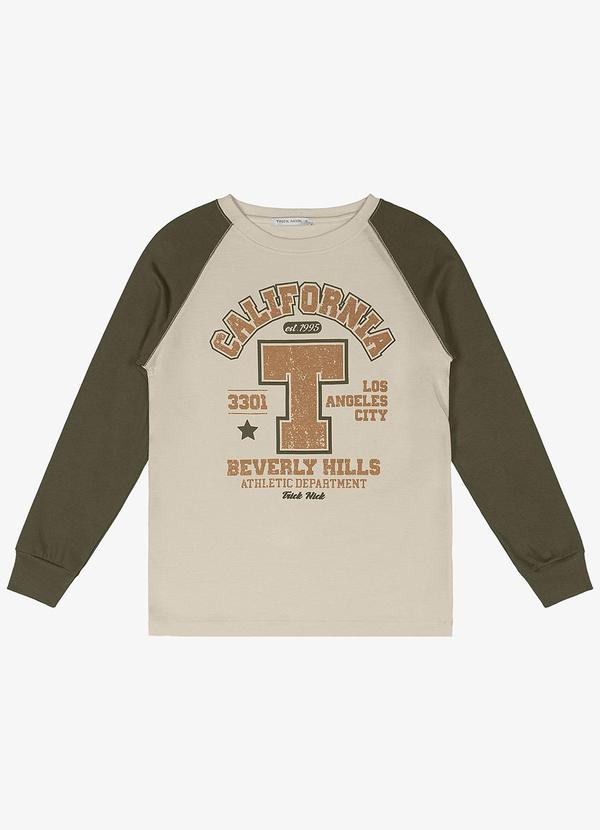 Trick Nick - Camiseta Infantil Manga Longa Verde