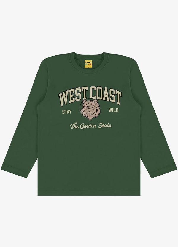 Rovi Kids - Camiseta Infantil Manga Longa Verde