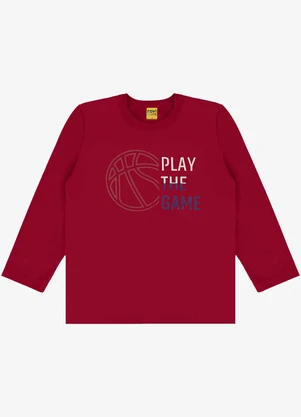 Rovi Kids - Camiseta Infantil Manga Longa Vermelho - ROVI KIDS