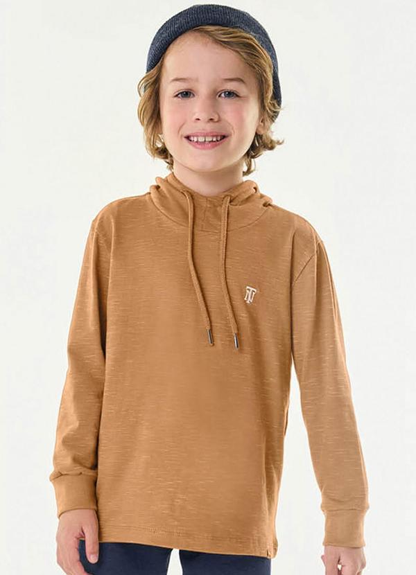Trick Nick - Camiseta Infantil Masculina com Capuz Marrom