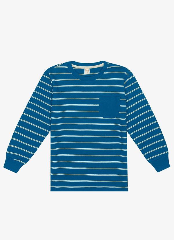 Trick Nick - Camiseta Infantil Masculina Manga Longa Azul