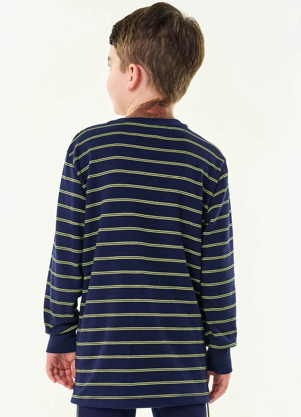 Trick Nick - Camiseta Infantil Masculina Manga Longa Azul 2