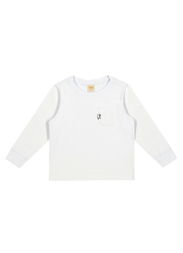Trick Nick - Camiseta Infantil Menino Manga Longa Branco