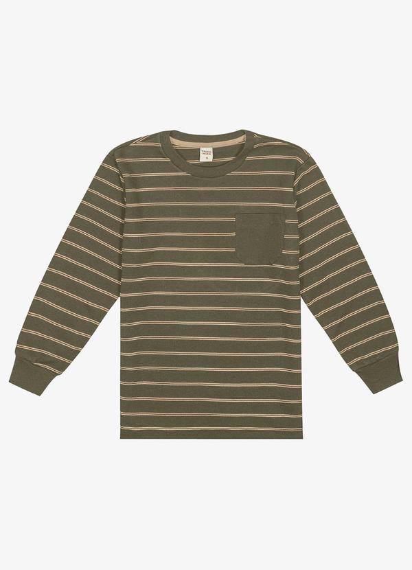 Trick Nick - Camiseta Infantil Masculina Manga Longa Verde