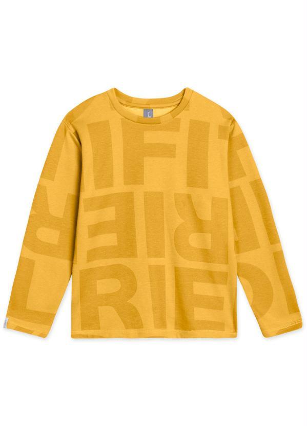 Tigor T Tigre - Camiseta Infantil Menino Match Amarelo