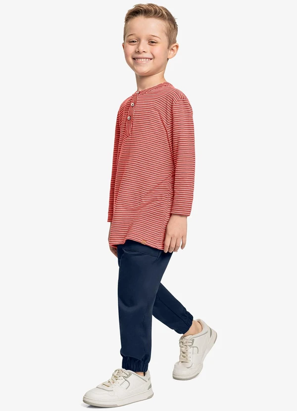 Trick Nick - Camiseta Infantil Masculino Manga Longa Laranja 3