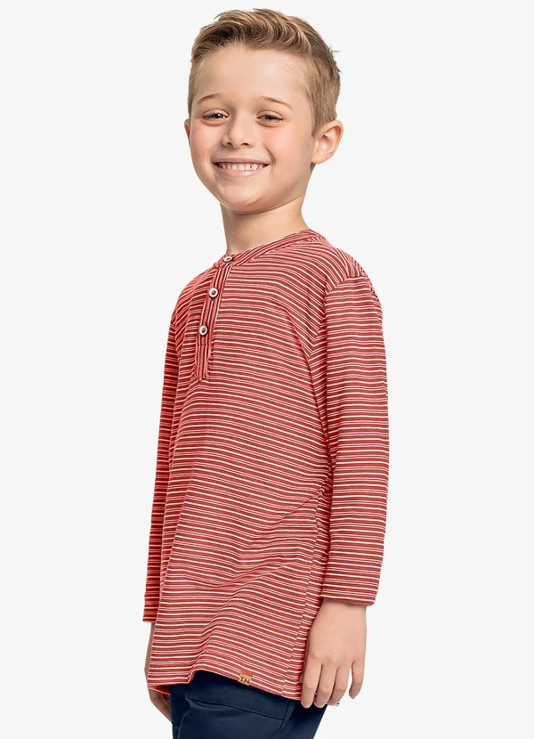 Trick Nick - Camiseta Infantil Masculino Manga Longa Laranja 4