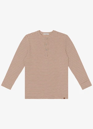 Trick Nick - Camiseta Infantil Masculino Manga Longa Marrom - TRICK NICK