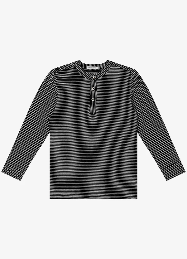 Trick Nick - Camiseta Infantil Masculino Manga Longa Preto