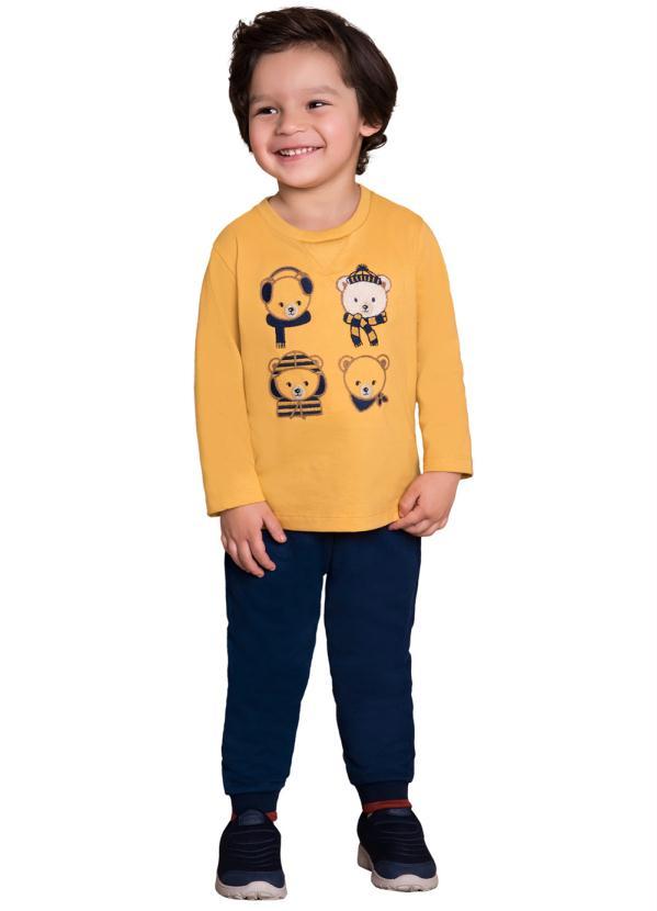 Milon - Camiseta Infantil Menino Amarelo 3