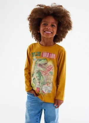 Up Baby - Camiseta Infantil Menino Amarelo - UP BABY