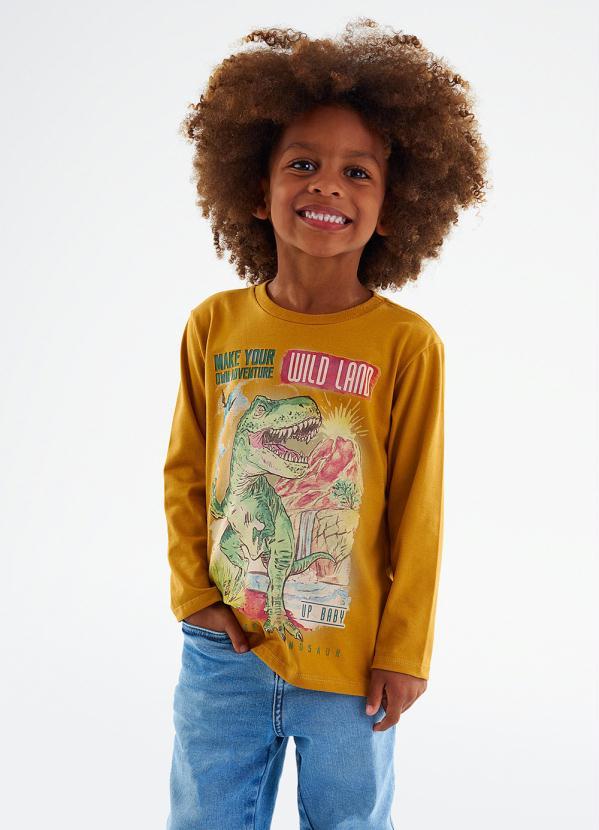 Up Baby - Camiseta Infantil Menino Amarelo