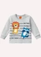 Kyly - Camiseta Infantil Menino Animais Verde - variação: Cinza