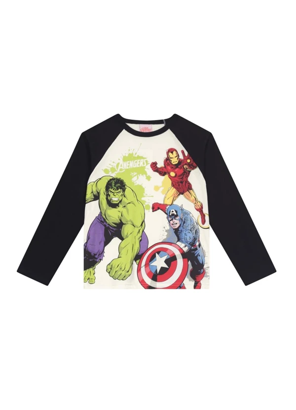 Brandili - Camiseta Infantil Menino Avengers Natural