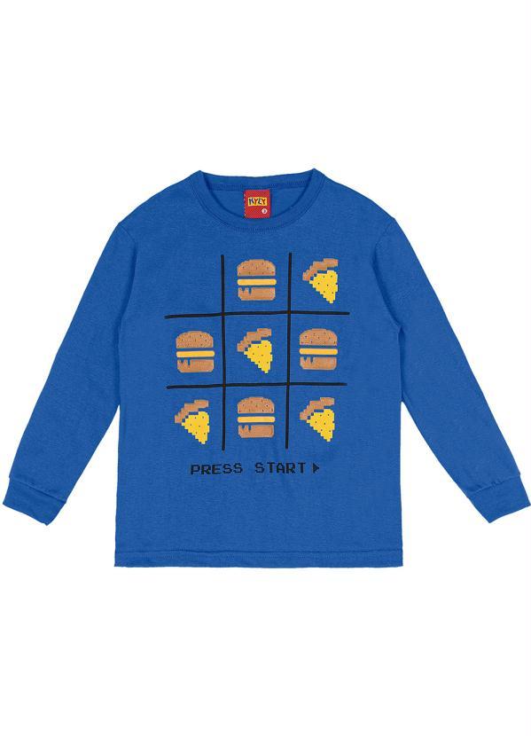 Kyly - Camiseta Infantil Menino Azul