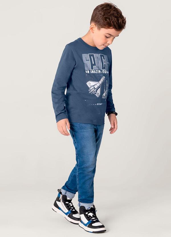 Brandili - Camiseta Infantil Menino Azul 2