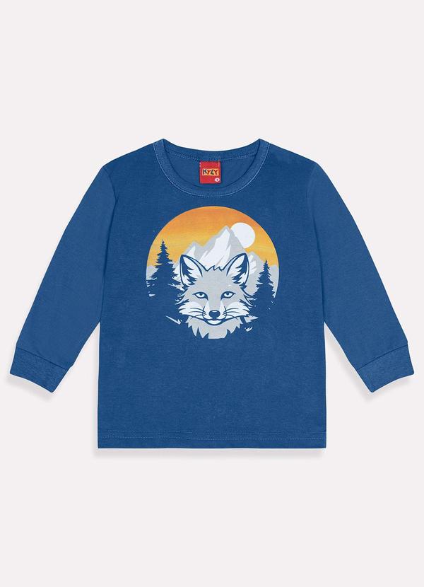Kyly - Camiseta Infantil Menino Azul