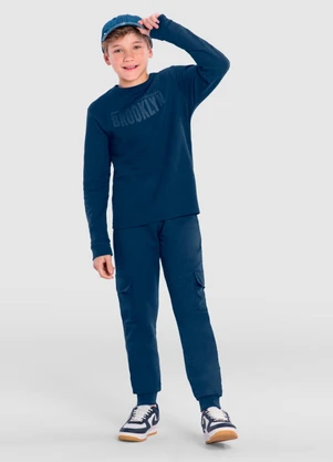 Brandili - Camiseta Infantil Menino Azul - BRANDILI