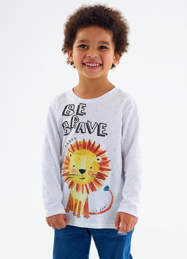 Up Baby - Camiseta Infantil Menino Branco