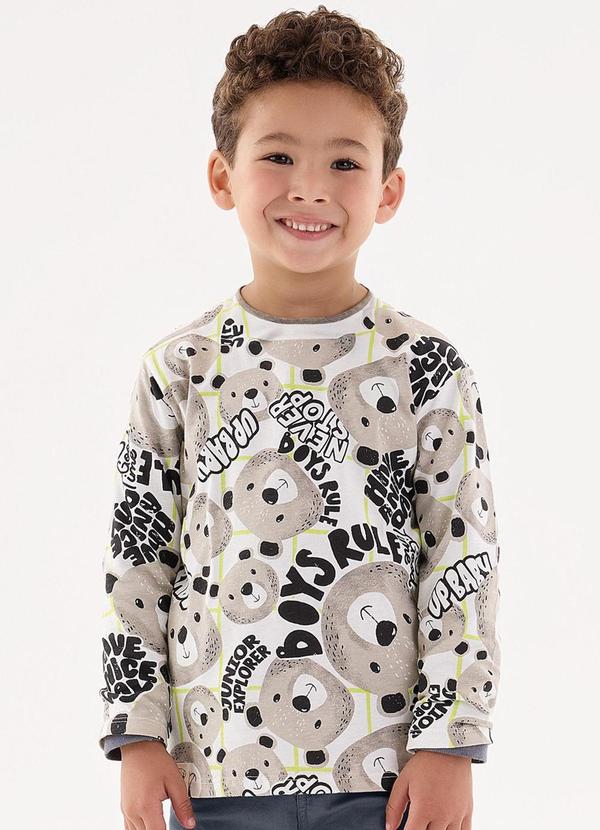 Up Baby - Camiseta Infantil Menino Branco
