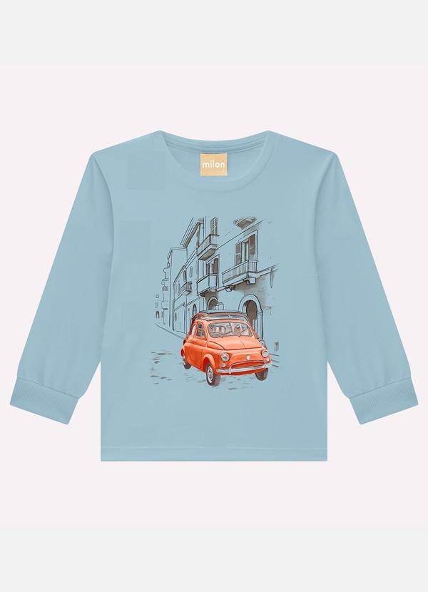 Milon - Camiseta Infantil Menino Carro Azul