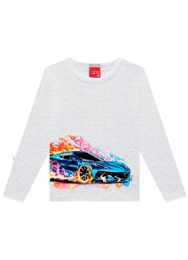Kyly - Camiseta Infantil Menino Carro Cinza