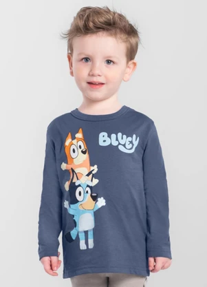 Brandili - Camiseta Infantil Menino da Bluey Azul - BRANDILI