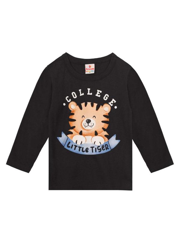 Brandili - Camiseta Infantil Menino de Tigre Cinza 3