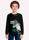 Kyly - Camiseta Infantil Menino Dinossauro Branco - variação: Preto
