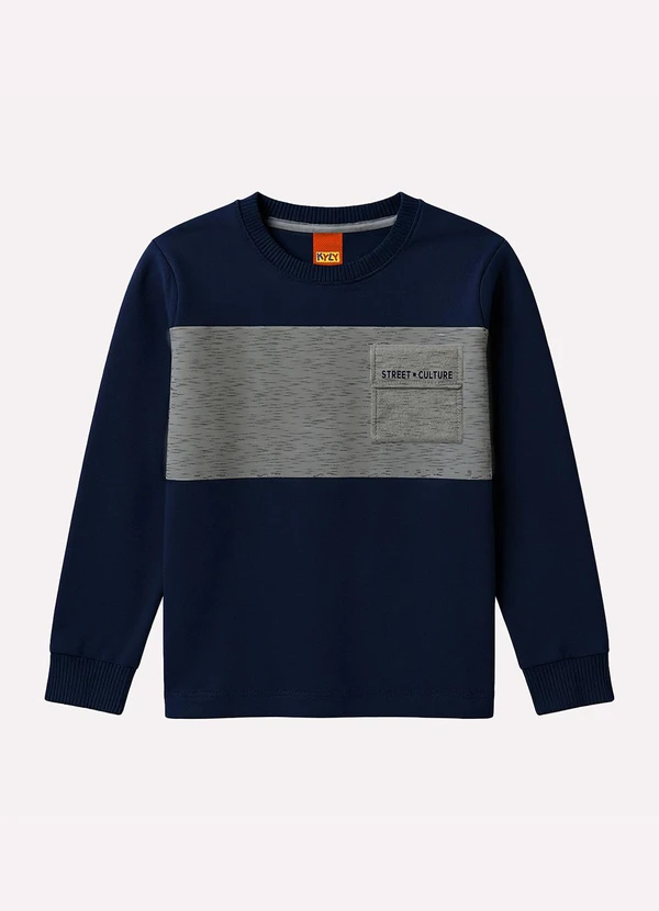 Kyly - Camiseta Infantil Menino em Algodão Azul