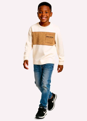 Kyly - Camiseta Infantil Menino em Algodão Branco - KYLY