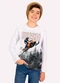 Kyly - Camiseta Infantil Menino em Algodão Cinza - variação: Branco
