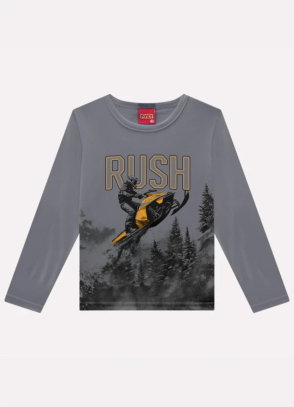 Kyly - Camiseta Infantil Menino em Algodão Cinza