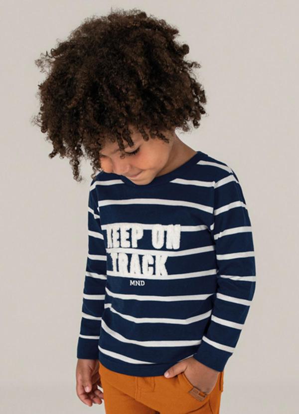 Mundi - Camiseta Infantil Menino em Malha Azul