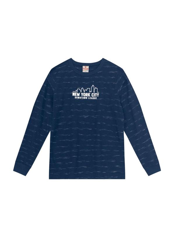 Brandili - Camiseta Infantil Menino em Malha Azul