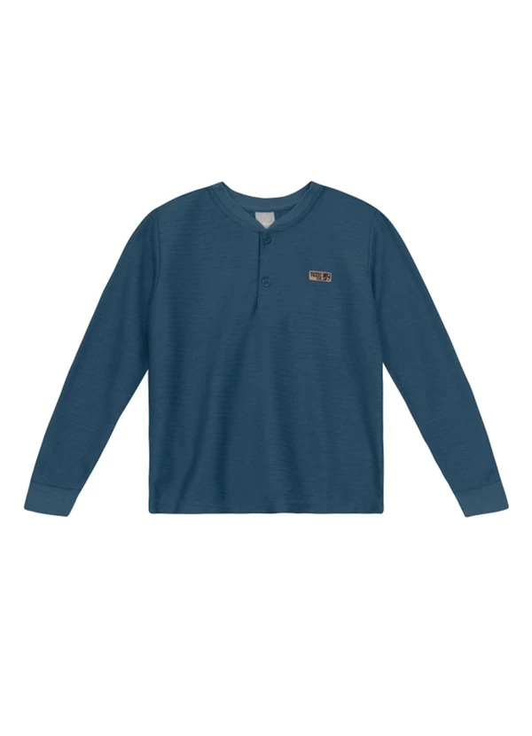Brandili Mundi - Camiseta Infantil Menino em Malha Azul 3