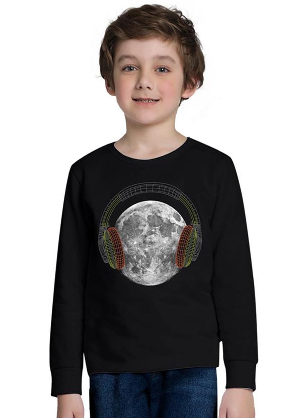 Kyly - Camiseta Infantil Menino Estampa Preto
