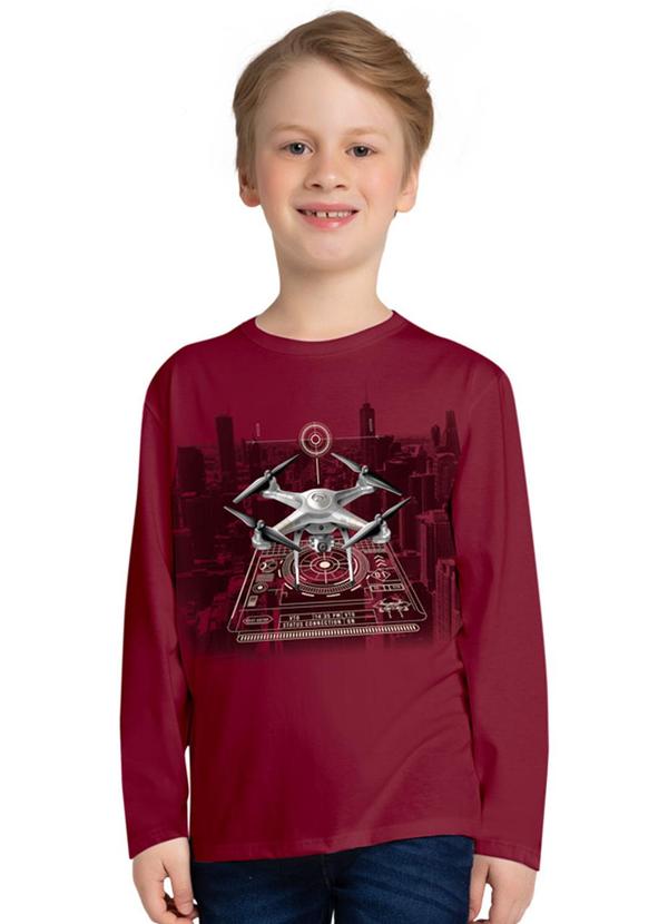 Kyly - Camiseta Infantil Menino Estampa Vermelho