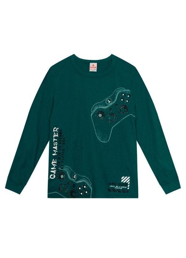 Brandili - Camiseta Infantil Menino Gamer Verde