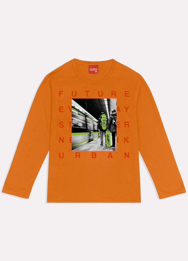 Kyly - Camiseta Infantil Menino Laranja