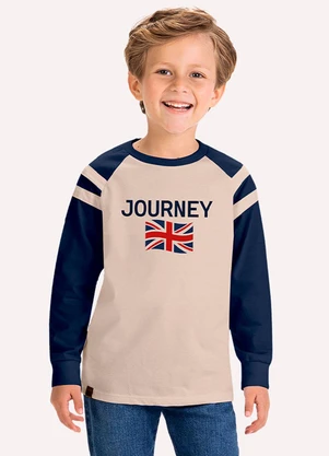 Milon - Camiseta Infantil Menino Lettering Bege - MILON