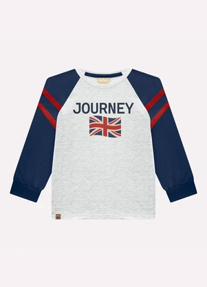 Milon - Camiseta Infantil Menino Lettering Cinza - MILON