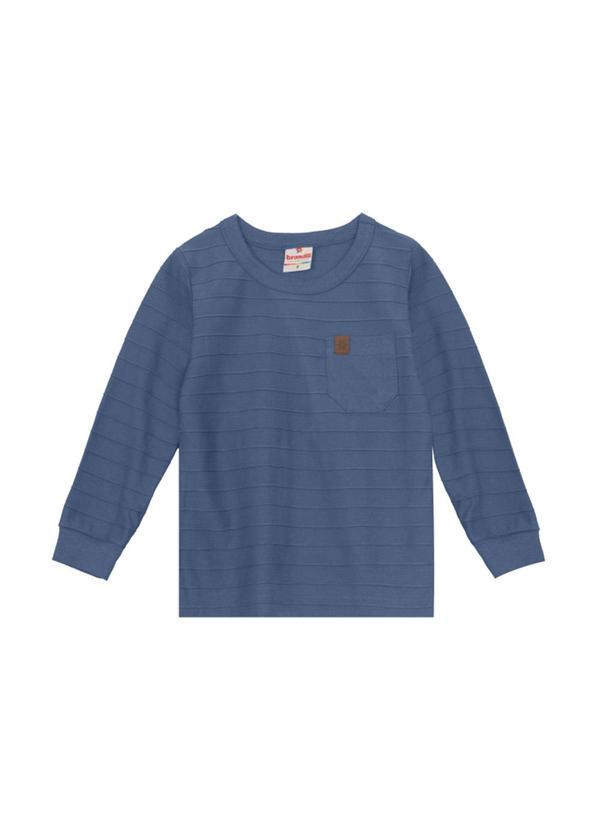 Brandili - Camiseta Infantil Menino Listras 3d Azul