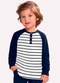 Milon - Camiseta Infantil Menino Listras Azul - variação: Azul
