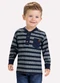 Milon - Camiseta Infantil Menino Listras Verde - variação: Azul