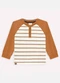 Milon - Camiseta Infantil Menino Listras Azul - variação: Marrom