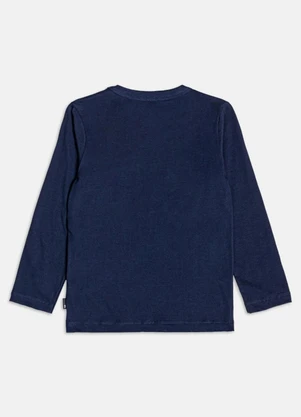 Bimbi - Camiseta Infantil Menino Manga Longa Básica Azul - BIMBI